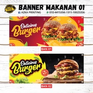 BANNER MAKANAN BAAZAR 🔥 | BURGER | KUIH-MUIH | SATE | PIZZA | Harga Kilang‼️ BANNER PRINTING MURAH M