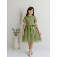 Mini Dress Brocade Tile Dot Kids Teenagers Elegant Christmas Dress - Beautiful Party Dress Alisa Ft