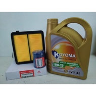 HONDA CIVIC FD SNB 1.3 HYBRID AIR FILTER + OIL FILTER + KOYOMA 0W20 FULLY SYNTHETIC ENGINE OIL