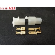 2P - 6.3 2-hole Plastic Jack Set with blade - N23 (1 pack/10 sets)