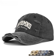 American Vintage Perforated Baseball Cap 3D NVRMND Embroidered Letters Baseball Cap