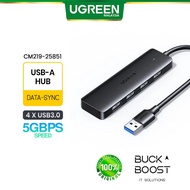 UGREEN (CM219) USB-A 3.0 TO 4-PORTS HUB 5GBPS - 15CM