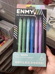 Enmy 彩虹丙烯筆 全新7枝 acrylic ink pen
