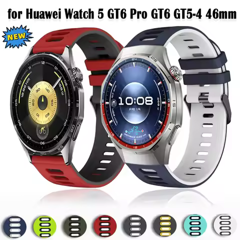22/20mm Silicone Strap for Huawei Watch 5 GT6 Pro GT6 GT5 GT4 46mm Sport Bracelet Samsung Galaxy Wat