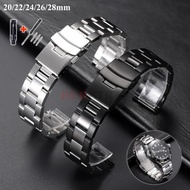 20mm 22mm 24mm 26mm 28mm Watchband Solid Stainless Steel Watch Strap for Rolex for Omega Straight Br