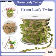 BACKSTREET Hessian Twine, 5MM DIY Natural Jute Twine,  Leaves 10m Roll Twine Vine Jute Twine