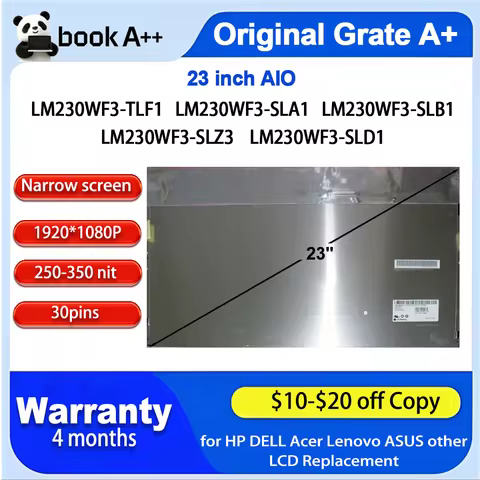 Original New LM230WF3 TLF1 SLA1 SLB1 SLZ3 SLD1 23 inch IPS 30Pins for HP Lenovo Acer ASUS Dell AIO L