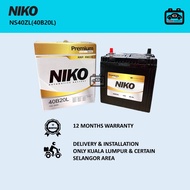 NIKO NS40ZL | 40B20L battery bateri Perodua Myvi Alza Axia Kancil Bezza Kenari Viva Rusa City