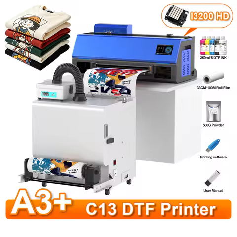A3+ DTF Printer i3200 Impresora XP600 DTF Printer Directy Transfer Printer machine T-shirt A3 DTF Pr