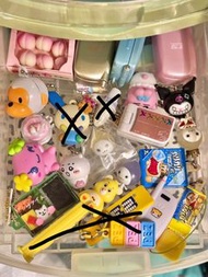 大量 扭蛋 絕版 稀有 中古古早 昭和 掛件 吊飾 擺件 PEZ Tamagotchi Sanrio Usahana 咖哩君 Daikin 水滴人 手機 摺機 Assorted Kawaii Keyc