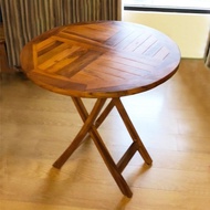 【吉迪市100%全柚木家具】UNC7-17R 柚木戶外圓形折疊桌