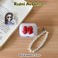 【Original boutique】For Redmi AirDots 2 Case DIY Cute bowknot Soft Silicone Earphone Case Casing Cove