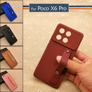 Xiaomi Poco X6 Pro Simple Ring I-Ring Back Case TPU Soft Cover Casing Colorful Stand Mobile Housing