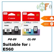 PG-89 PG89 89 Black CL-99 CL99 99 Color Ink Cartridge for PIXMA E560