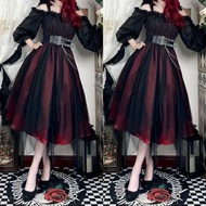 Dark Gothic Lolita Retro Irregular Dress