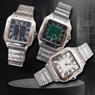 38mm Transparent Back Square Men’s Watch Mineral Glass Case with Mingzhu 2813 Movement