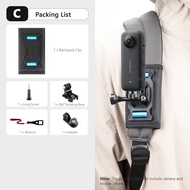 Vamson for Insta360 X3 Accessories 360 Degree Rotary Backpack Clip Clamp Mount for Insta360 One X2 D