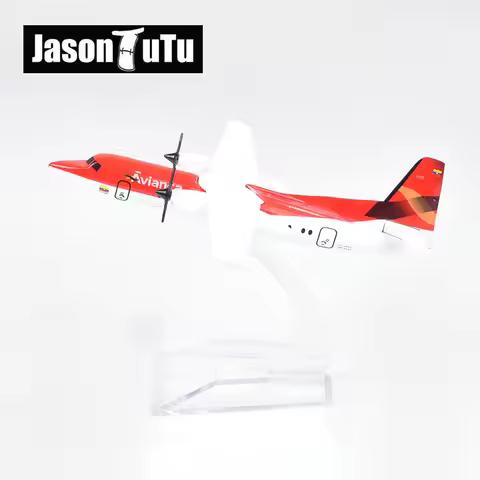 JASON TUTU ERJ145 Fokker F50 Aircraft Diecast Metal 1/400 Scale Planes Avianca FK50 Airplane Model P