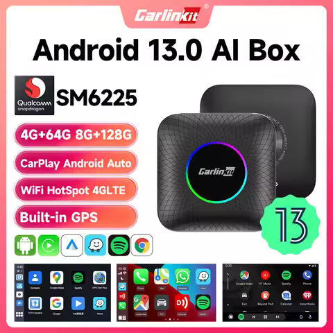 CarlinKit 8G 128G Android 13 CarPlay AI Box PLUS LED Wireless CarPlay Android Auto Adapter FOTA Upgr