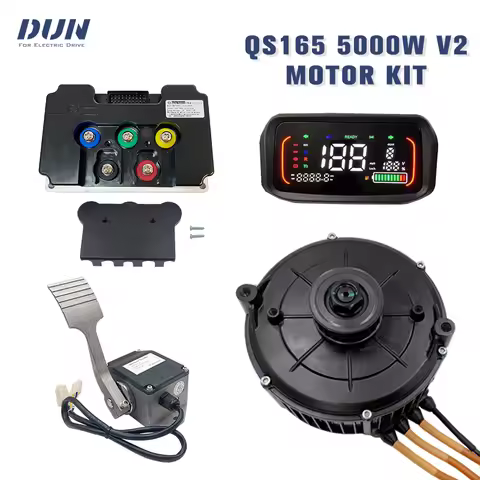 QS165 5000W V2 PMSM Mid Drive Motor Kit 72V 5000W with FarDriver Controller 72450 N7 Display and Foo