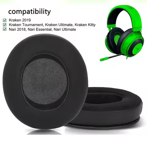 Sport Cooling Gel Ear Pads For Razer Nari Ultimate, Nari Essential, Kraken Kitty, Kraken Tournament 