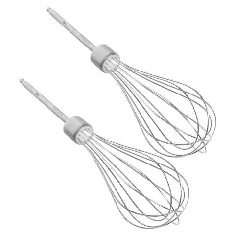 2Pcs Easy Clean Stainless Steel Egg Beater Whisk Set Manual Hand Mixer for Baking Whipping Cream Mix