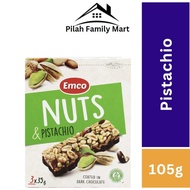 Nuts and Pistachio EMCO Muesli Bars Coated in Dark Chocolate 105g