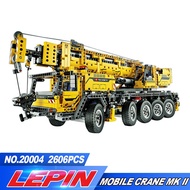 LEPIN 20004 2606Pcs Technic Motor Power Mobile Crane Mk II Model Building Kits Blocks Toy Bricks Chr
