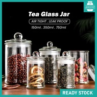 Tea Glass Jar 150ml / 350ml / 750 ml | Clear Glass Container for Tea, Herbs & Storage