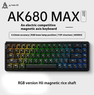 Ajazz AK680 Max RGB 8K RT laras 0.01 berwayar Keyboard suis magnetik