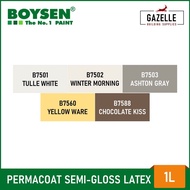 △ ❃ ❖ Boysen Color Series Permacoat Semi-Gloss Latex Paint Winter Morning B7502- 1 Liter