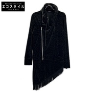 เสื้อแจ็คเก็ตหนังสีดำประดับพู่ลายเสือดาว รุ่น TCS-179 จาก Tornado Mart ไซส์ L [มือสอง]