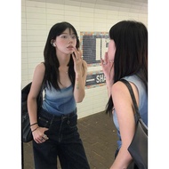 Cute Women's Vest Underwear Top Clothing Short Version y2k y2k Retro bm Style Gradient Color Camisol