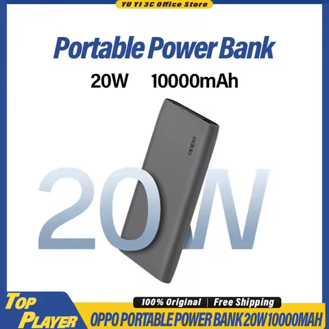 OPPO Power Bank Portable 20W Full Power Output 10000mAh Battery 18W Max Input Support USBA Type-C PD