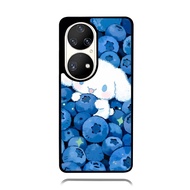 Huawei P50 P40 P30 P20 PRO TPU Rubber Custom Softcase Cute Blueberry Phone Case