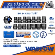 1/2 socket set" 14 parts WADFOW WMS4D01 super hard Cr-V steel, convenient plastic box for Cu Chi For
