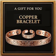 Flower Copper Bracelet for Women Men Copper Cuff Bracelet Pain Relief Therapy Gift for Dad Husband B
