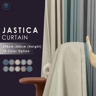 SCS.MY Jastica Mix Blackout Curtain Langsir Tingkap Ready Made Sliding Sunblock UV Protection Hook E