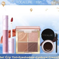 New [Brand Exclusive] FOCALLURE 3PCS Kit Lip Tint Eyebrow Cream Eyeshadow Palette YAI