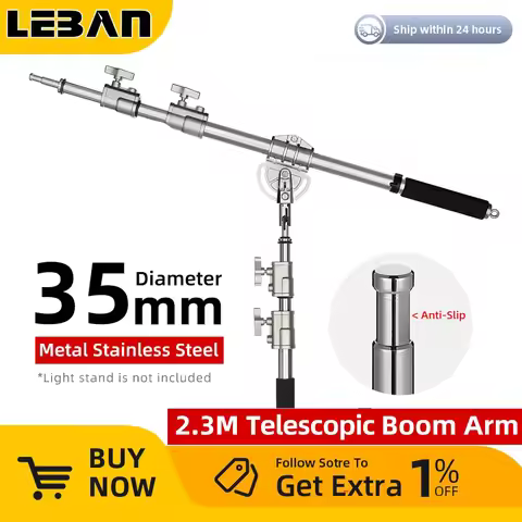 Stainless Steel Longest 232cm MF-01 Photo Studio Kit Boom Arm 94cm - 232cm 37"- 91" Light Stand Cros