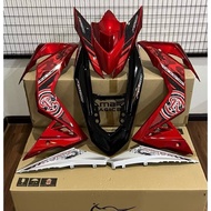 Magic Boy RS150 V1/V2 Cover Set Merah Siap Stripe
