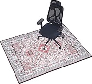 Office Chair Mat for Hardwood Floor,Computer Gaming Rolling Chair Mat, Large Anti-Slip Floor Protector for Home Office (Red)