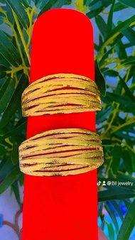 Bangle emas bangkok cop 916 persis ori