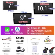 Android Player Car Stereo Radio with 360 Panoramic Navigation QLED Screen 4G+32G 8Core Android Car P