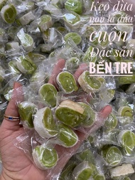 Kẹo dừa non cuộn mini vị lá dứa - Kẹo dừa Bến Tre