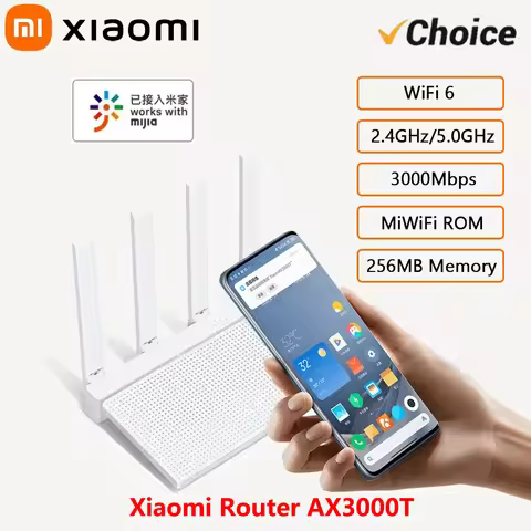 NEW Original Xiaomi AX3000T Router 5GHz 160MHz Broadband 1.3GHz Processor High Speed NFC Connection 