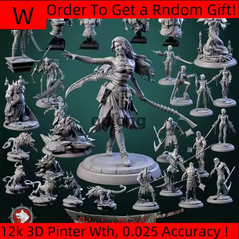 Dnd Miniatures Figures 3d Printing DND War Chess Model Soul Huntress Cerberus Skull Breaker Mother O