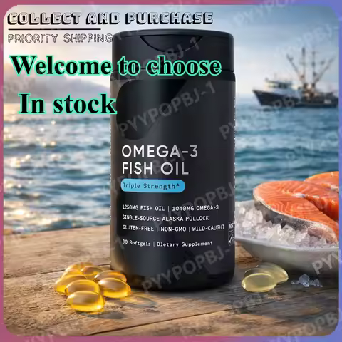 Omega-3 Fish Oil Softgels with Wild Alaska Pollock extract Daily Nutritional Supplement health suppo