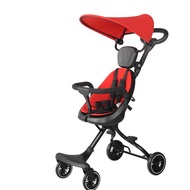 Baobaohao Only V3 Plus 2-Way Folding Stroller With Cushion And Roof (Red-Blue-Black)