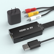HDMI to RCA Converter, HDMI to AV 3RCA CVB Composite Video Audio Converter Adapter Supports PAL/NTSC